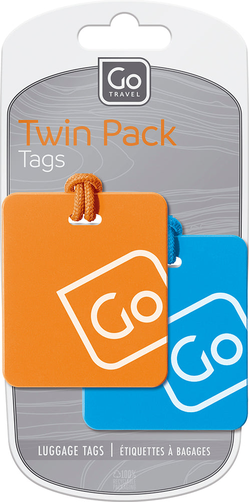 Luggage Tags Twin Pack (Blue/Orange)