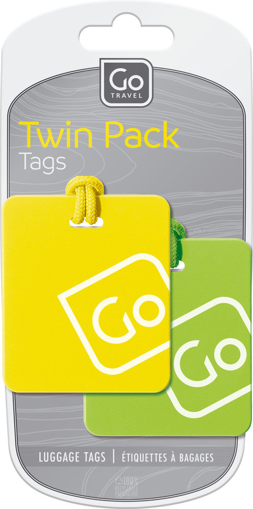 Luggage Tags Twin Pack (Yellow/Green)