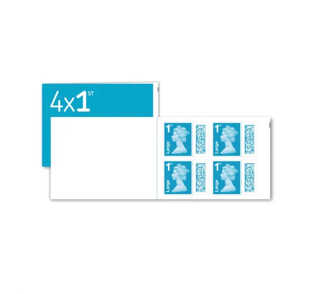 1st Class Large Letter Stamps x 4 Book