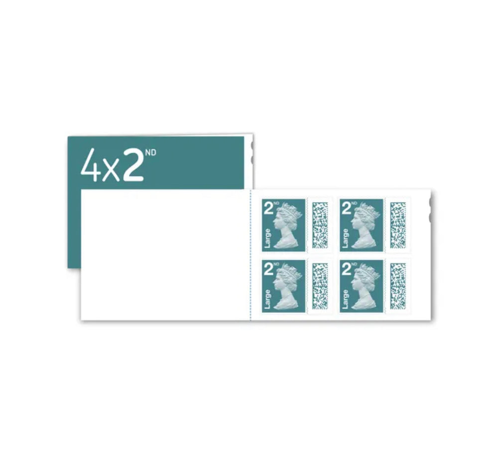 2nd Class Large Letter Stamps x 4 Book