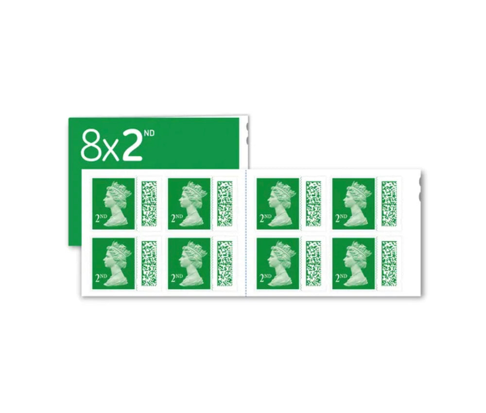 2nd Class Stamps x 8 Book