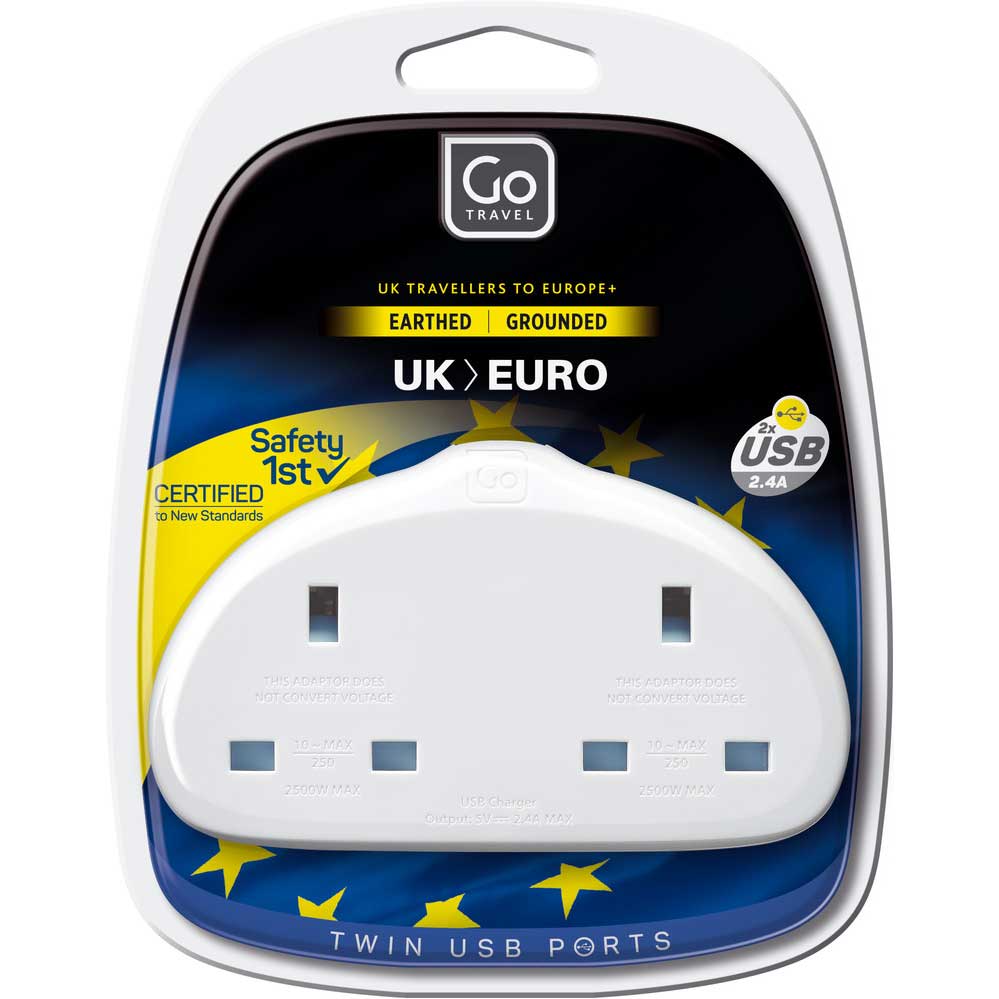 UK-EU Adaptor Duo + USB