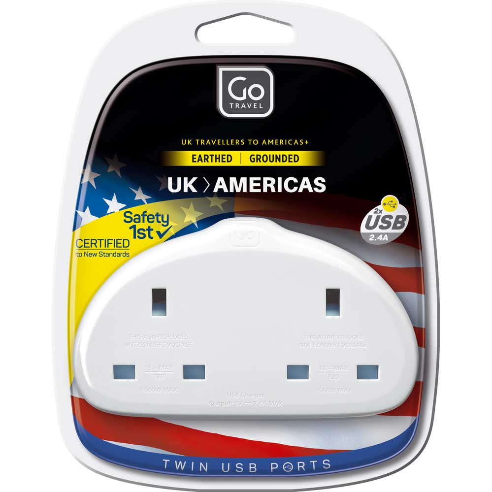 UK-USA Adaptor Duo + USB