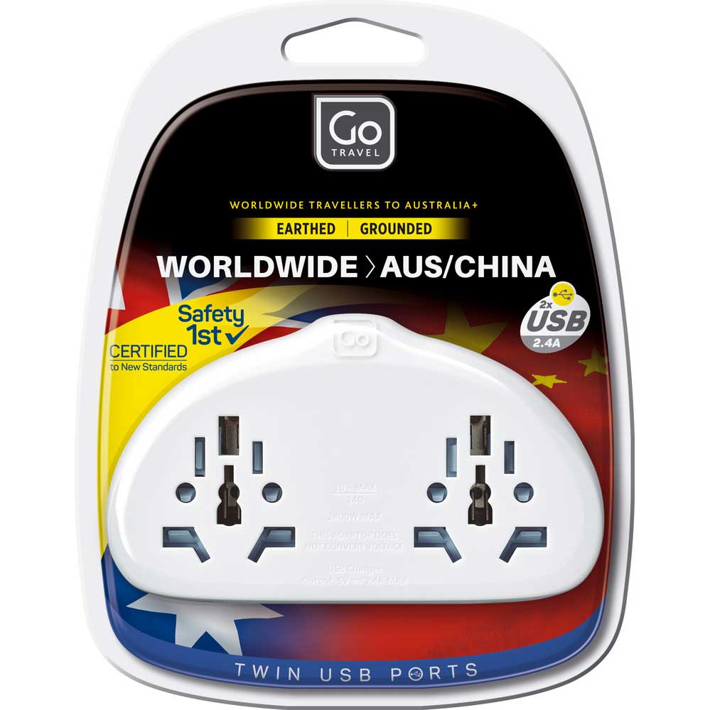 World Duo Adaptor + USB AUS/CHINA