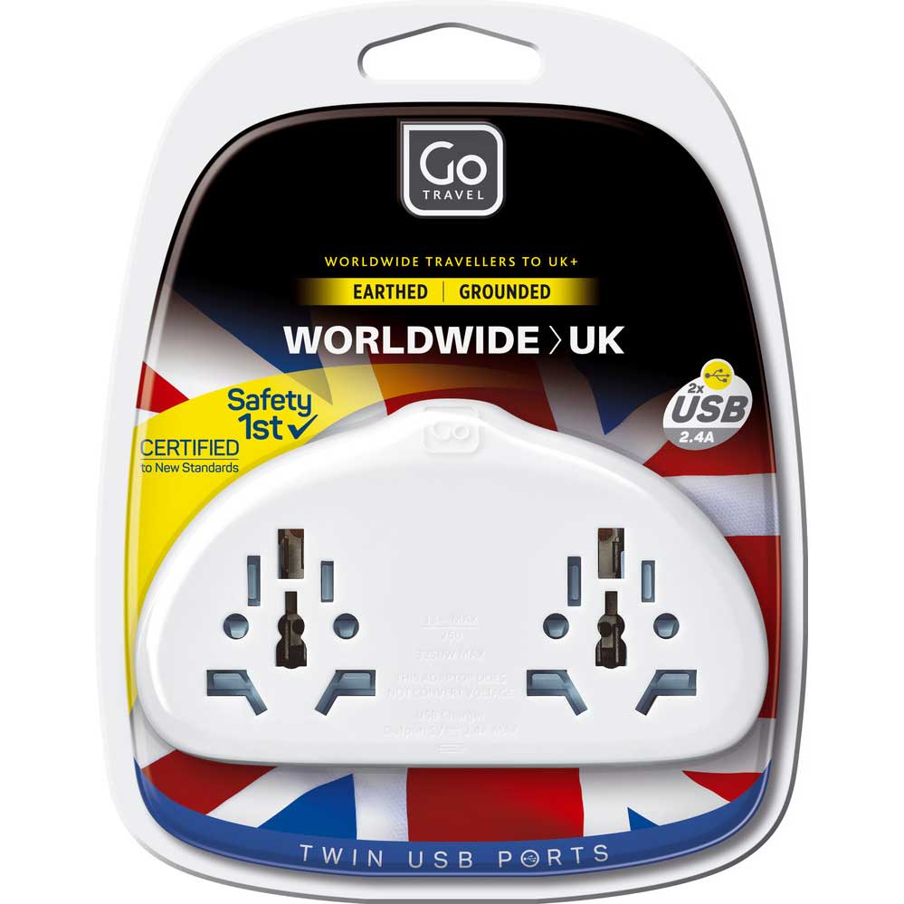 World Duo Adaptor + USB UK