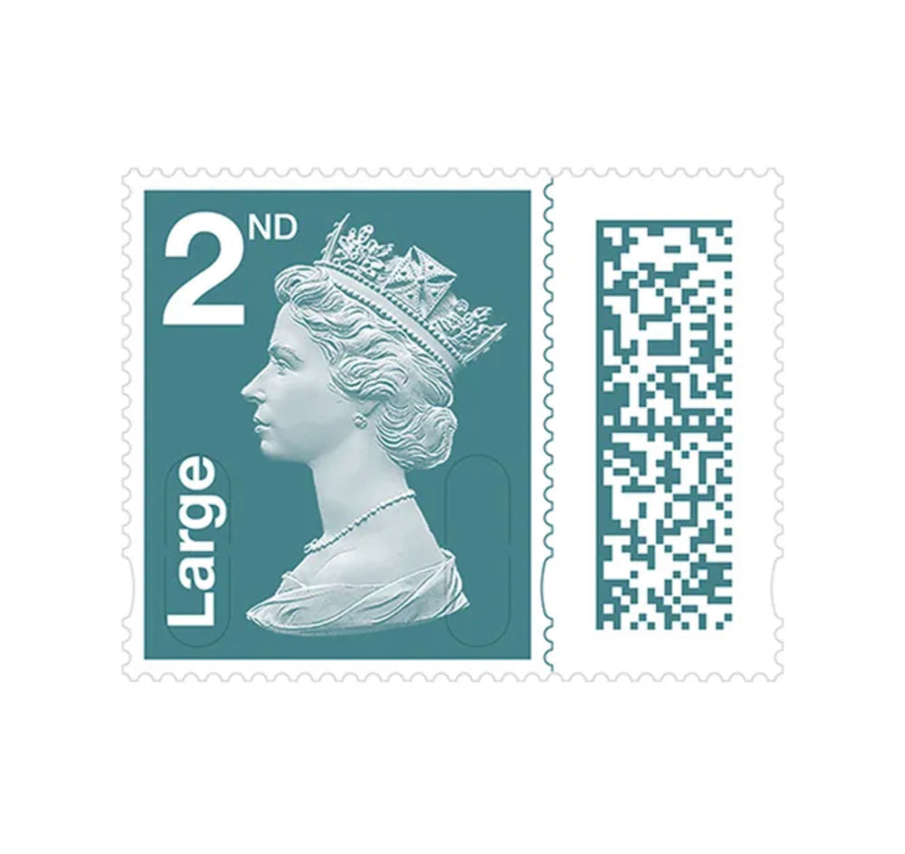 50 x 2nd Class Large Letter Stamp Sheet